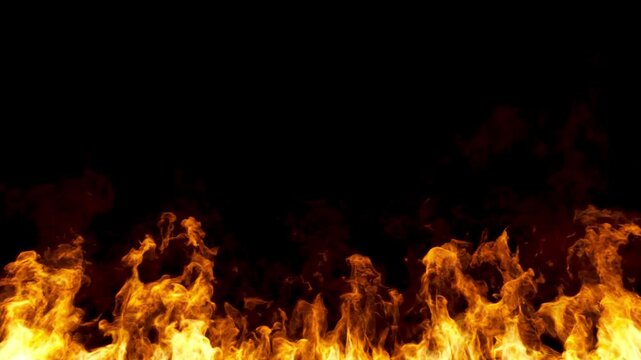 VFX Fire Frame Bottom 5 Seconds Loop 30fps Animation5