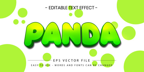 Panda Green Gradient Text Effect EPS © Rohib