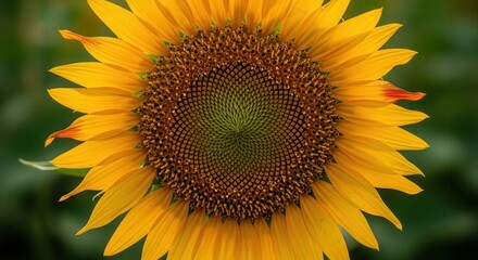 Obraz premium Vibrant Yellow Sunflower Bloom Close Up in Summer Field Agriculture