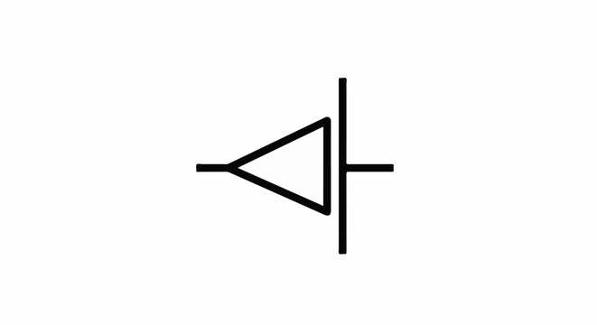 Electronic schematic symbol for a diode