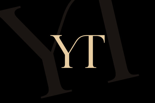 YT or TY letter logo icon design. Classic style luxury initials monogram.