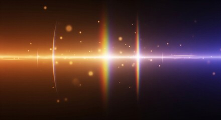 Fototapeta premium Abstract glowing light streaks and particles create a vibrant, energetic backdrop with a futuristic feel