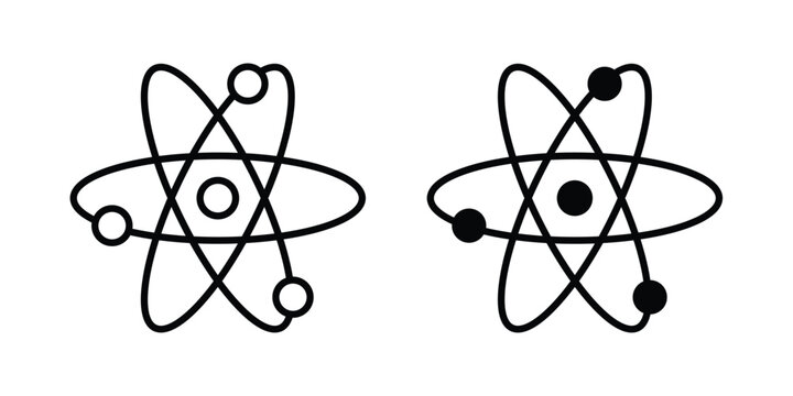 atom sign vectors set. vector icon for web design