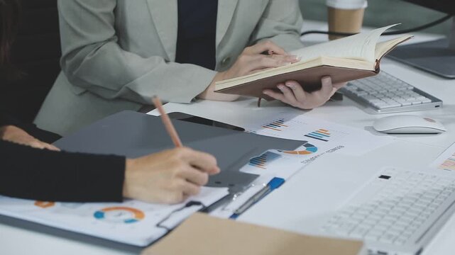 Business data dashboard provide business intelligence analytic for marketing strategy planning brisk with big data set to analyze customer demands and foreseeing business future