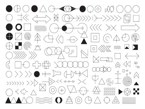 collection of hand drawn science and math symbols vector illustration