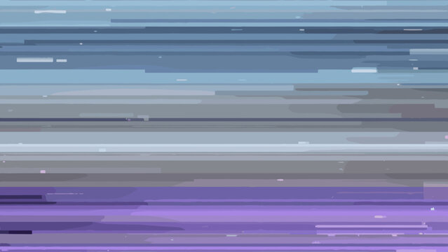 Abstract datamosh background with horizontal lines in blue and purple  