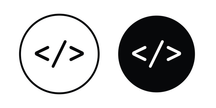 Code icon vectors set. vector icon for web design