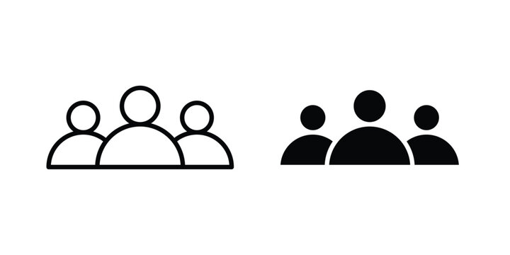 Community icon vectors set. vector icon for web design