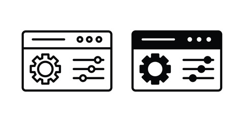 Fototapeta premium Control panel icon vectors set. vector icon for web design