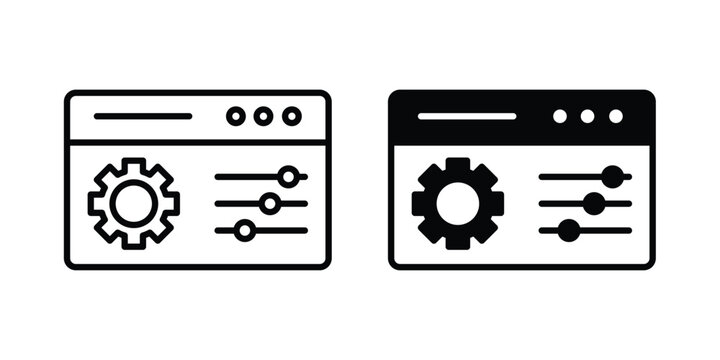 Control panel icon vectors set. vector icon for web design
