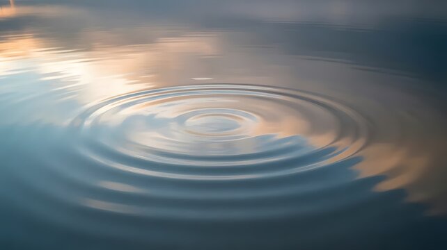 Water ripple surface with soft reflection, calm abstract background