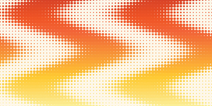 Abstract Background Abstract halftone wave background, orange and yellow gradient dot pattern, vibrant geometric vector texture for web