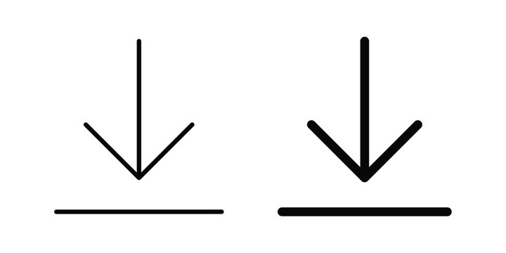 Download button icon vectors set. vector icon for web design