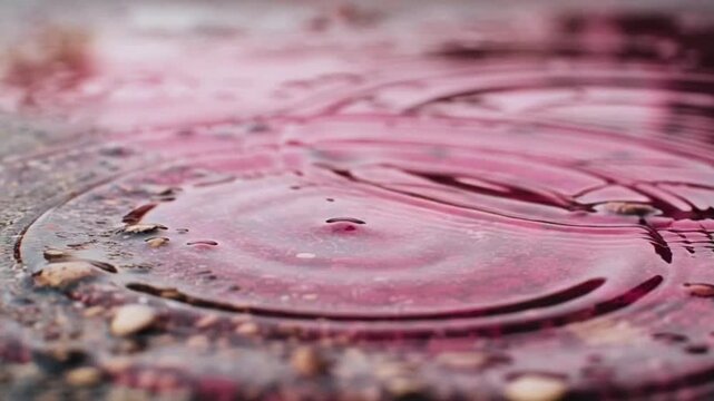 Wassertropfen in Rosa