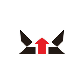 misile open up arrow symbol geometric icon vector