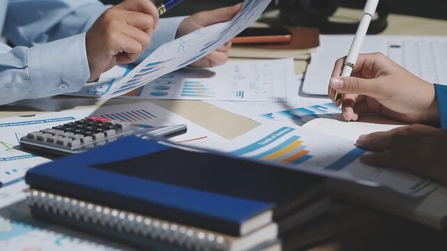 Business data dashboard provide business intelligence analytic for marketing strategy planning brisk with big data set to analyze customer demands and foreseeing business future