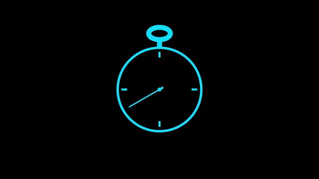 abstract new fast clock icon animation background A simple clock isolated.