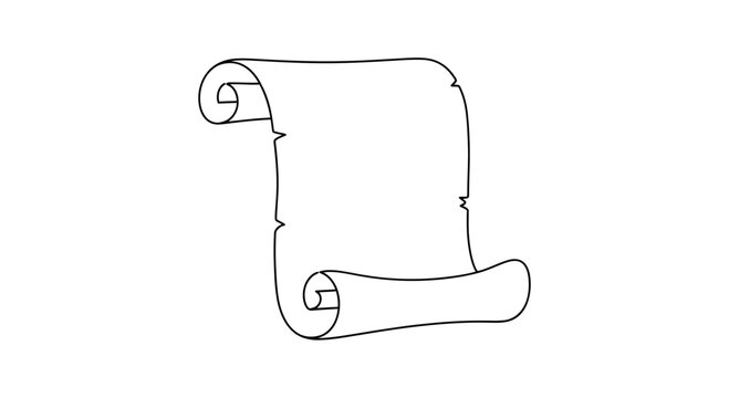 Blank scroll with rolled edges and torn paper texture