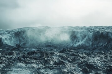 Obraz premium Melting glacier shown in minimalist art style captured in high resolution