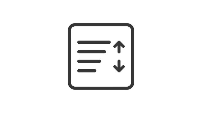 Mobile menu icon with arrows.