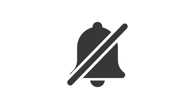 Muted Bell Icon with Line.