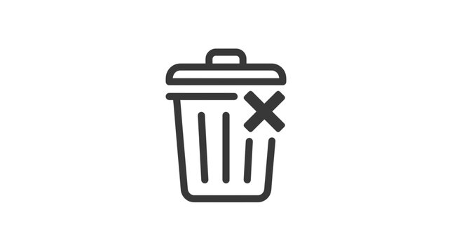 Trash can with lid closed icon.