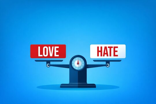 Balancing love and hate on a scale of emotions
