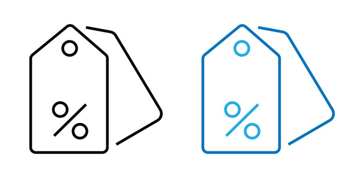 Discount Price Tag Icon, Percent Sale Vector, E-commerce Shopping Labe