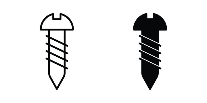 Screw icon vectors set. vector icon for web design