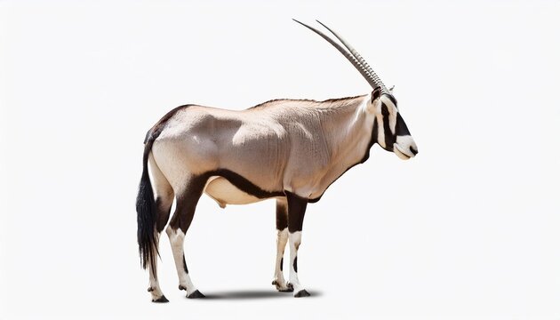 Gemsbok antelope profile view