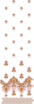 Classic Booti Embroidery Pattern with Ornamental Border Design