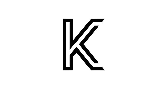 Modern minimalist letter k design concept for branding and business