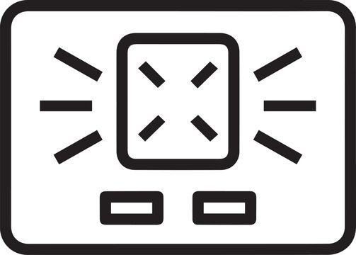 High-Resolution Digital Radiography Flat Panel Detector Vector Icon for Medical Imaging, Diagnostic Radiology, Healthcare Technology, X-Ray Equipment, PACS Systems, Hospital Design, Medical
