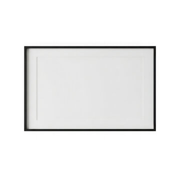A simple white rectangle with a thin black outline and a vertical line on the left side isolated on transparent background