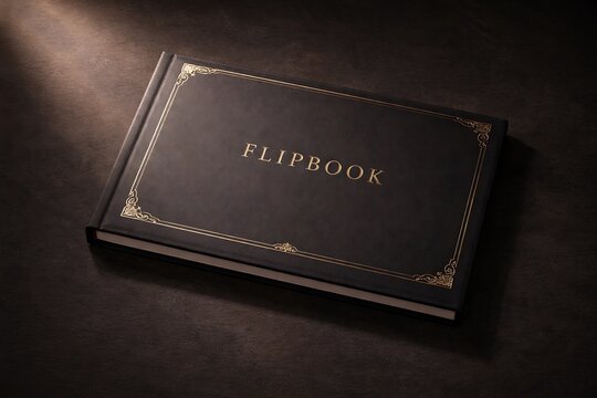 Elegant Dark Flipbook with Golden Ornate Details