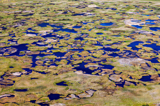 The Ranu Kau volcano on Easter Island in the Pacific Ocean