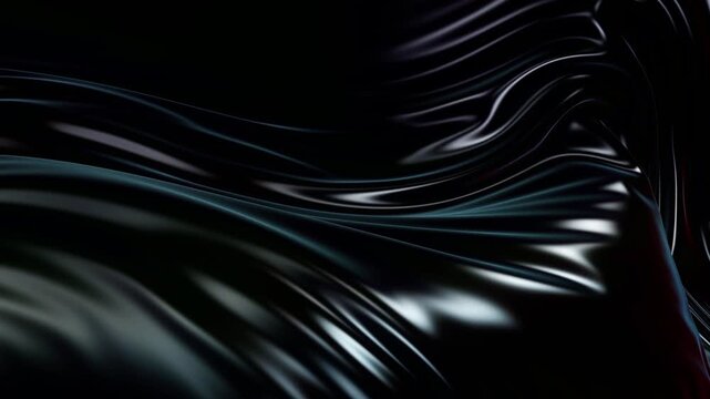 3d render Liquid black metal wave, d render dynamic ripple motion across glossy surface, industrial sheen and sharp highlights, cinematic lighting, slow cinematic drift with highdetail reflections