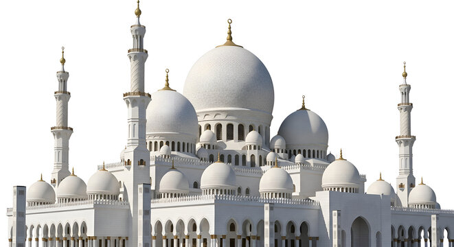 Sheikh Zayed Grand Mosque White Architecture.