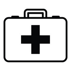 Obraz premium First Aid Kit Icon A Medical Emergency and Healthcare Symbol for Safety and Health Preparedness