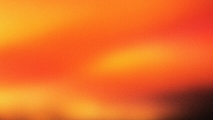 Vibrant orange gradient background with grainy film texture, warm amber light leak effect for cinematic overlays. Abstract glowing sunset colors, soft blurred heat haze for creative designs. © MASUM.ME