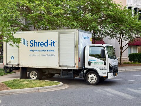 Shred-it Truck mobile document destruction for confidential shredding