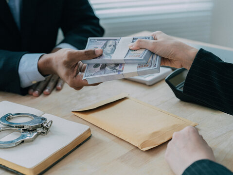 Government officials accepting bribes from citizens, revelations of annual tax evasion, and the concept of bribing officials.