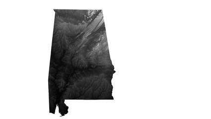 Modelo Digital del Terreno Estado de Alabama © Odisdca