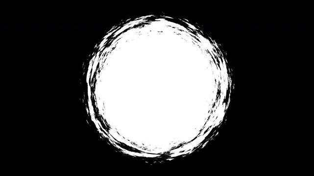 Abstract Ink Circle Loop on Alpha Channel (4K)