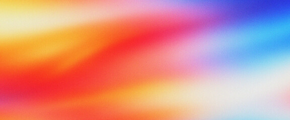 Obraz premium Vibrant abstract background with colorful motion blur. Soft rainbow gradient texture with orange, red, and blue light leaks. Dynamic blurred wave pattern for modern graphic design and web art.