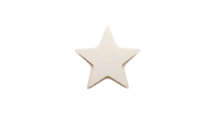 Obraz premium Minimalist threedimensional beige star shape isolated for graphic design projects transparent background
