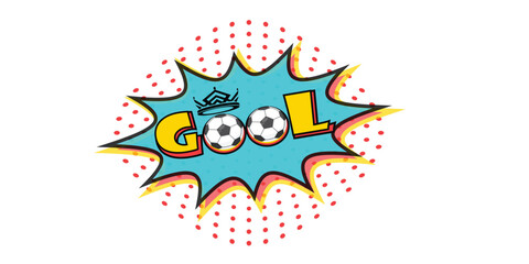 Naklejka premium Design abstract Gool soccer ball vector