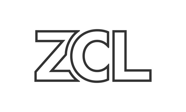 ZCL logo design template with strong and modern bold text. Initial based vector logotype featuring simple and minimal typography. Trendy company identity.