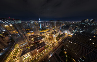 Fototapeta premium time lapse of the city of xi'an, china