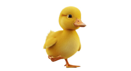 Fototapeta premium Cute yellow duckling walking